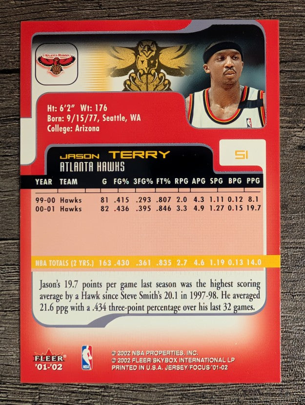 2001-02 Fleer Focus #51 Jason Terry