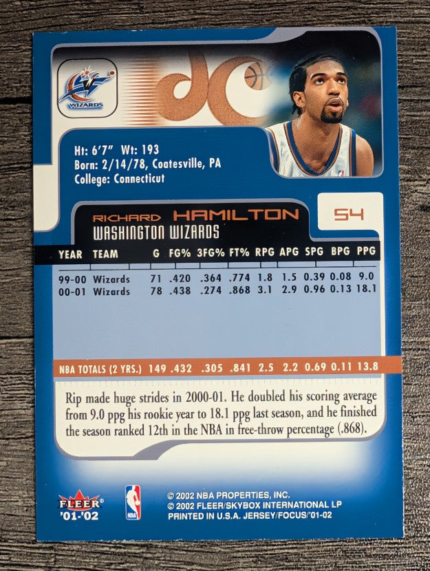 2001-02 Fleer Focus #54 Richard Hamilton