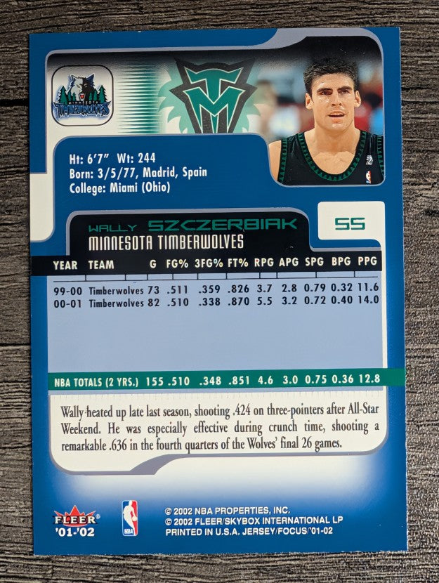 2001-02 Fleer Focus #55 Wally Szczerbiak