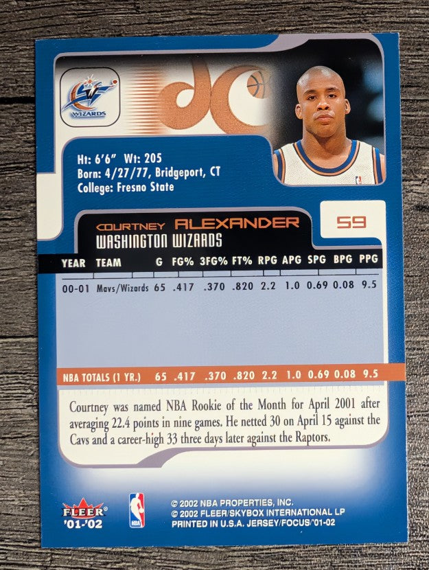 2001-02 Fleer Focus #59 Courtney Alexander