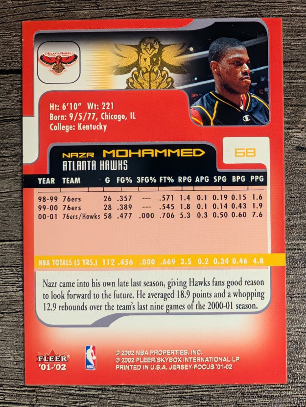 2001-02 Fleer Focus #68 Nazr Mohammed