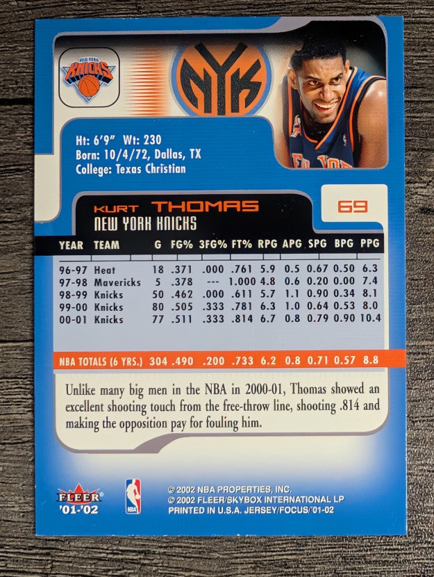 2001-02 Fleer Focus #69 Kurt Thomas