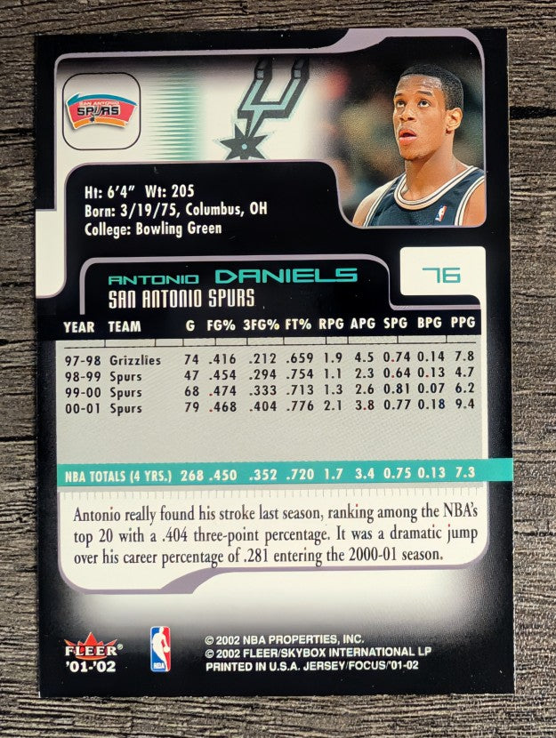 2001-02 Fleer Focus #76 Antonio Daniels