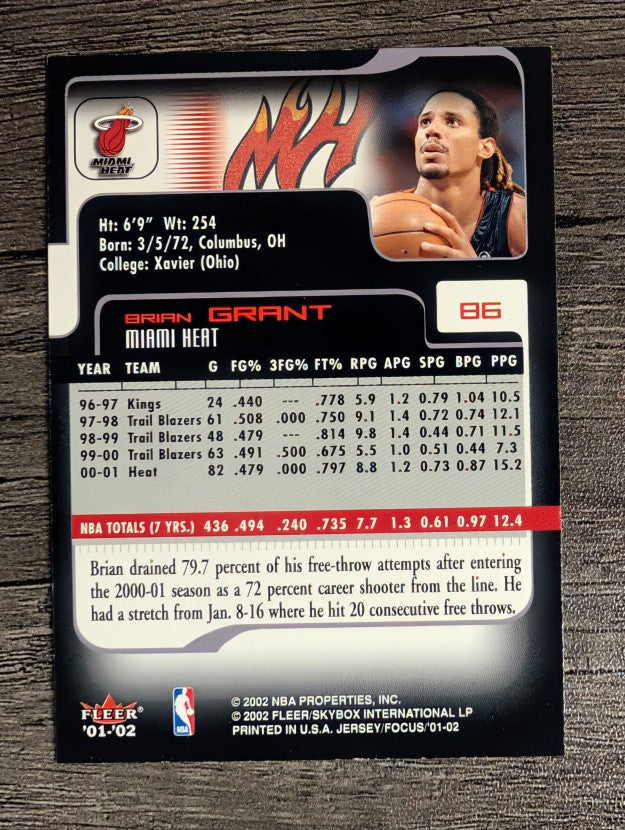 2001-02 Fleer Focus #86 Brian Grant