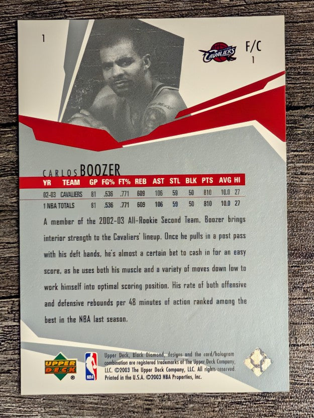 2003-04 Black Diamond #1 Carlos Boozer