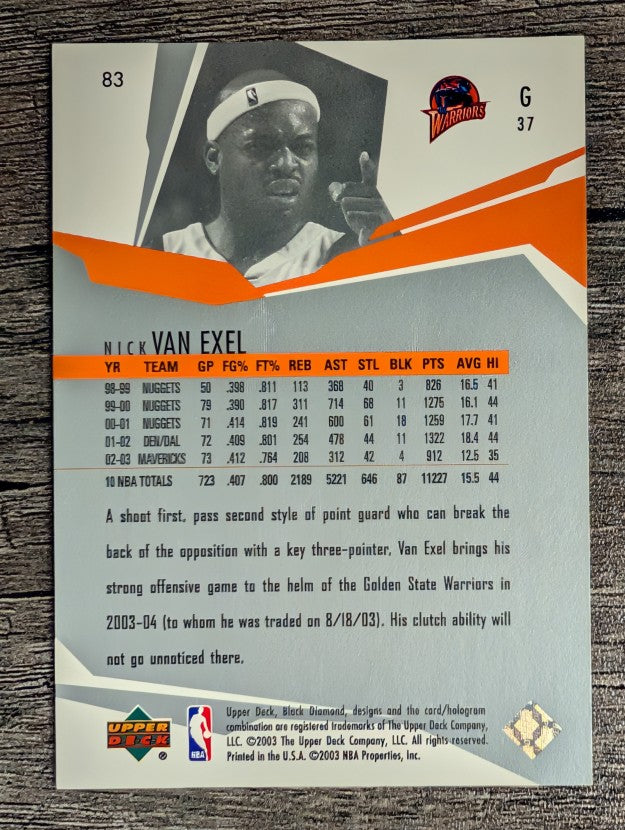 2003-04 Black Diamond #83 Nick Van Exel