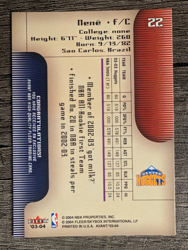 2003-04 Fleer Avant #22 Nene