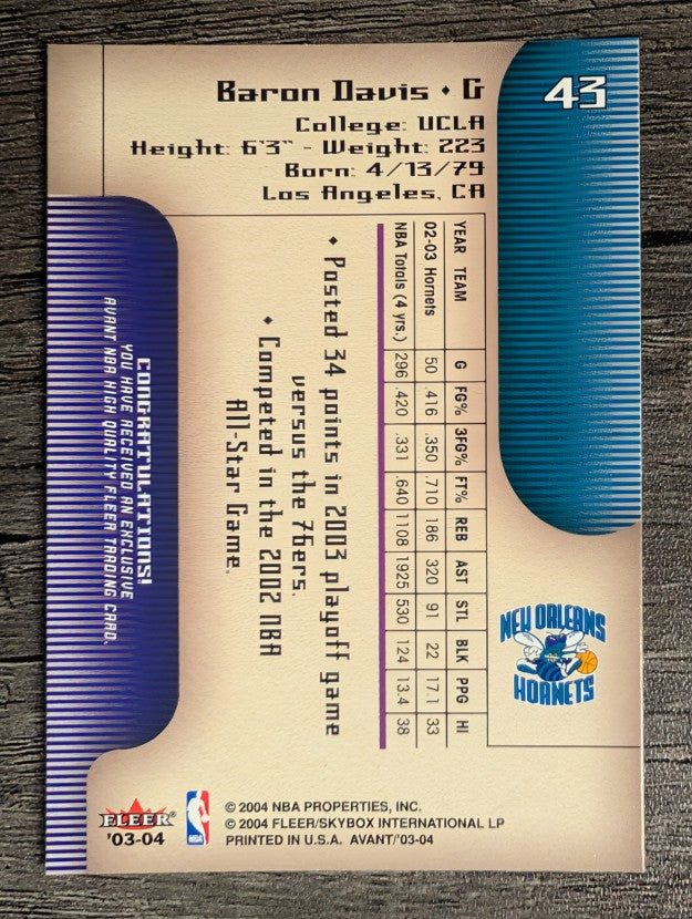 2003-04 Fleer Avant #43 Baron Davis