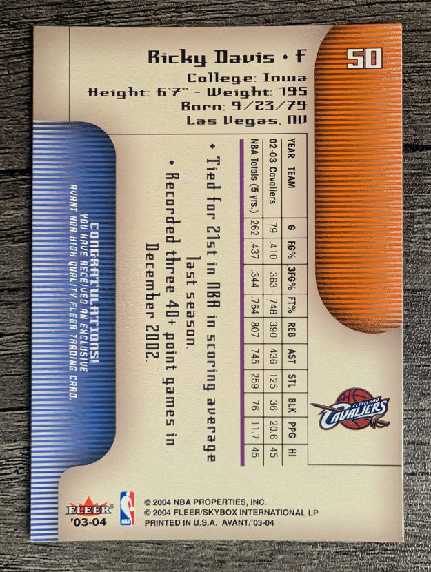 2003-04 Fleer Avant #50 Ricky Davis