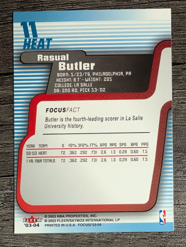 2003-04 Fleer Focus #11 Rasual Butler