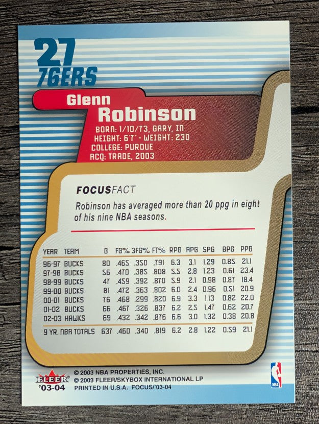 2003-04 Fleer Focus #27 Glenn Robinson