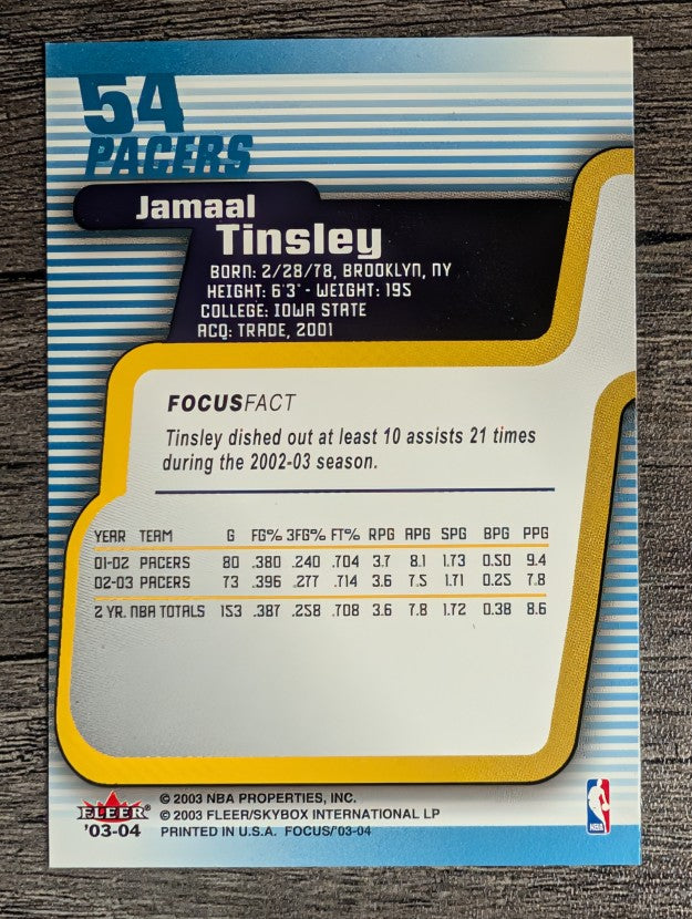 2003-04 Fleer Focus #54 Jamaal Tinsley