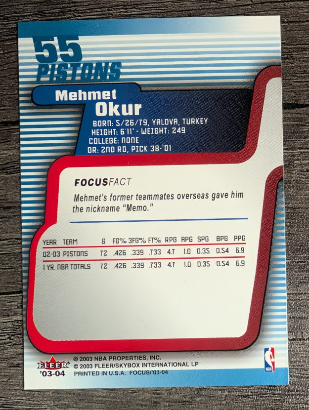 2003-04 Fleer Focus #55 Mehmet Okur