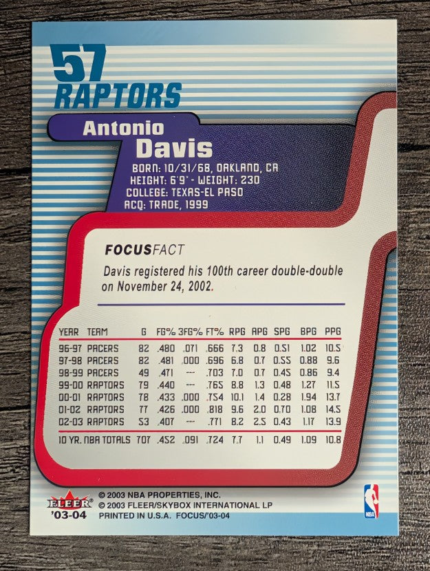 2003-04 Fleer Focus #57 Antonio Davis