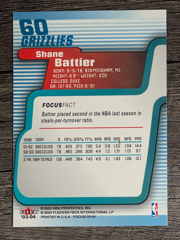 2003-04 Fleer Focus #60 Shane Battier