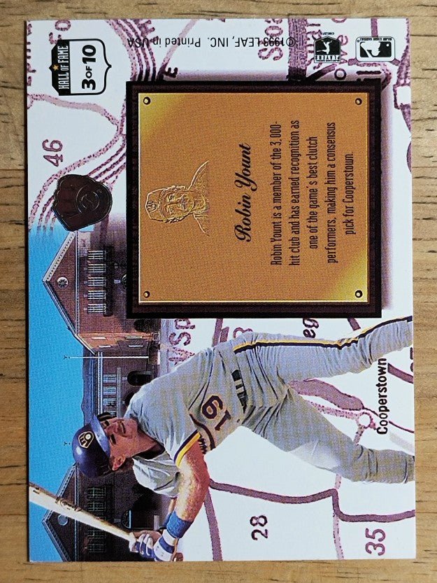 1993 Leaf Heading for the Hall #3 Robin Yount (EXMT)