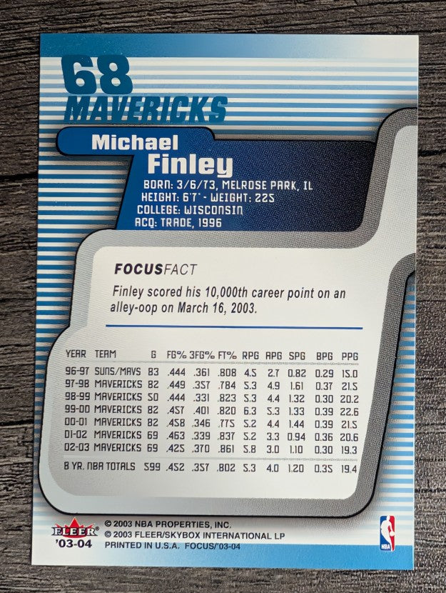 2003-04 Fleer Focus #68 Michael Finley