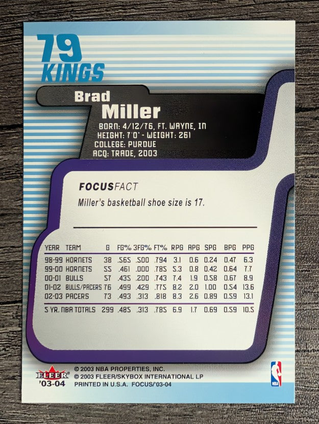 2003-04 Fleer Focus #79 Brad Miller