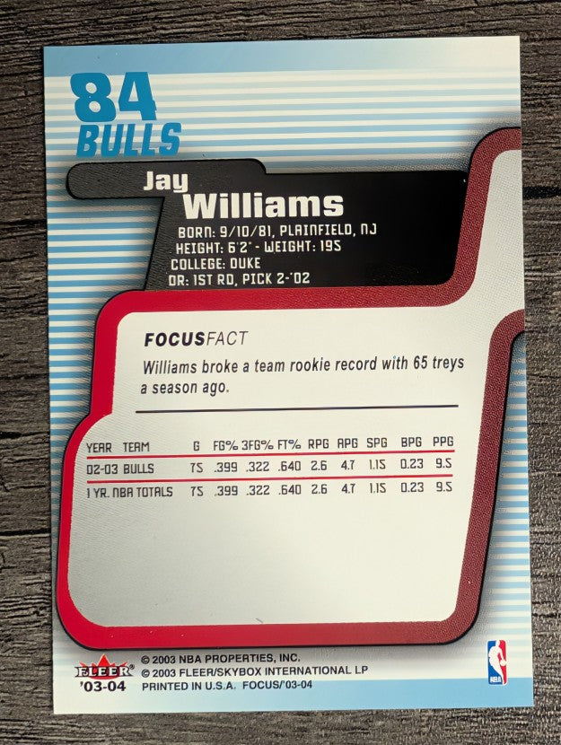 2003-04 Fleer Focus #84 Jay Williams