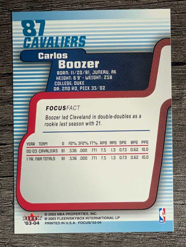 2003-04 Fleer Focus #87 Carlos Boozer
