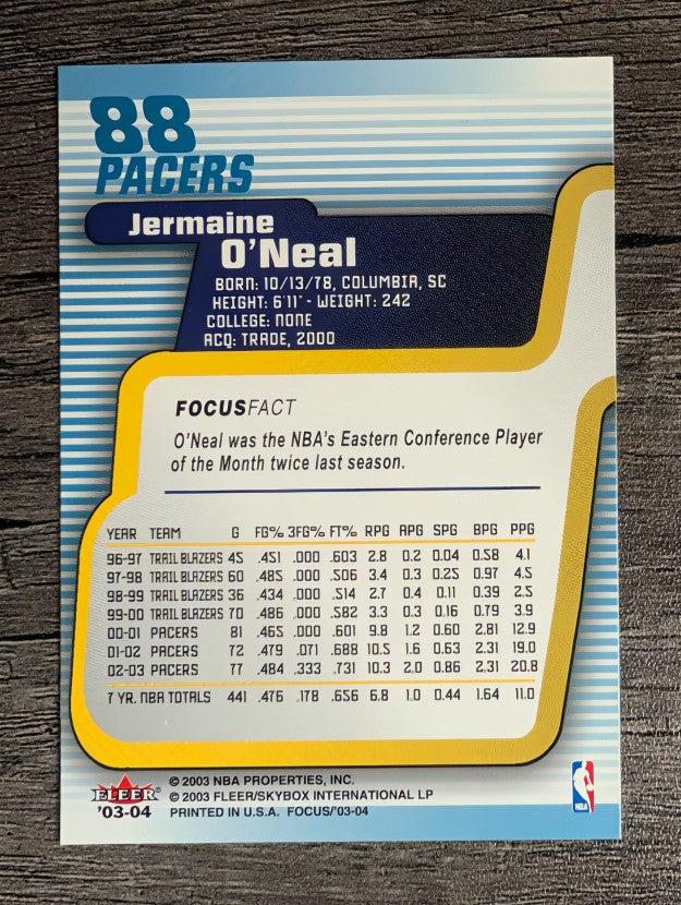 2003-04 Fleer Focus #88 Jermaine O'Neal