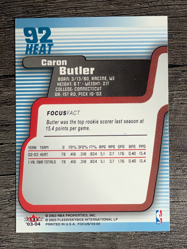 2003-04 Fleer Focus #92 Caron Butler