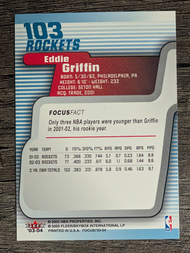 2003-04 Fleer Focus #103 Eddie Griffin