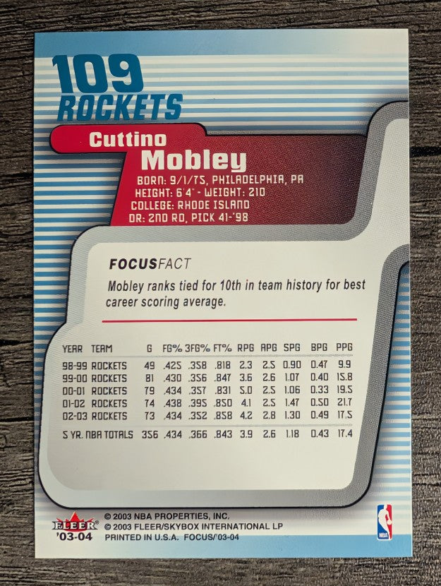 2003-04 Fleer Focus #109 Cuttino Mobley