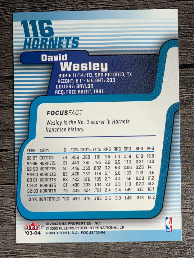 2003-04 Fleer Focus #116 David Wesley