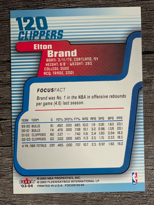 2003-04 Fleer Focus #120 Elton Brand