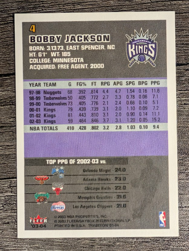 2003-04 Fleer Tradition #4 Bobby Jackson