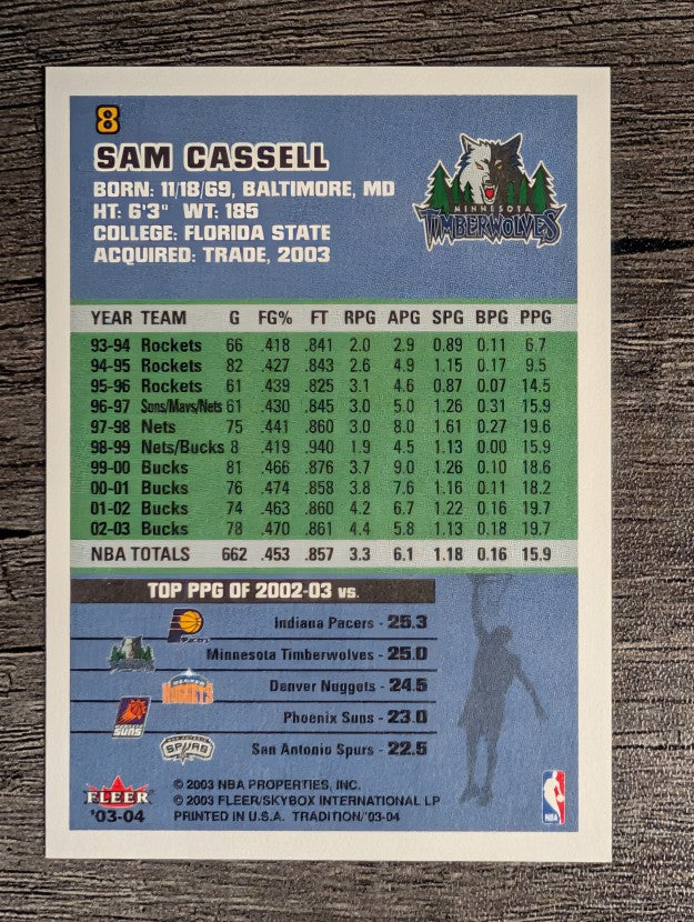 2003-04 Fleer Tradition #8 Sam Cassell