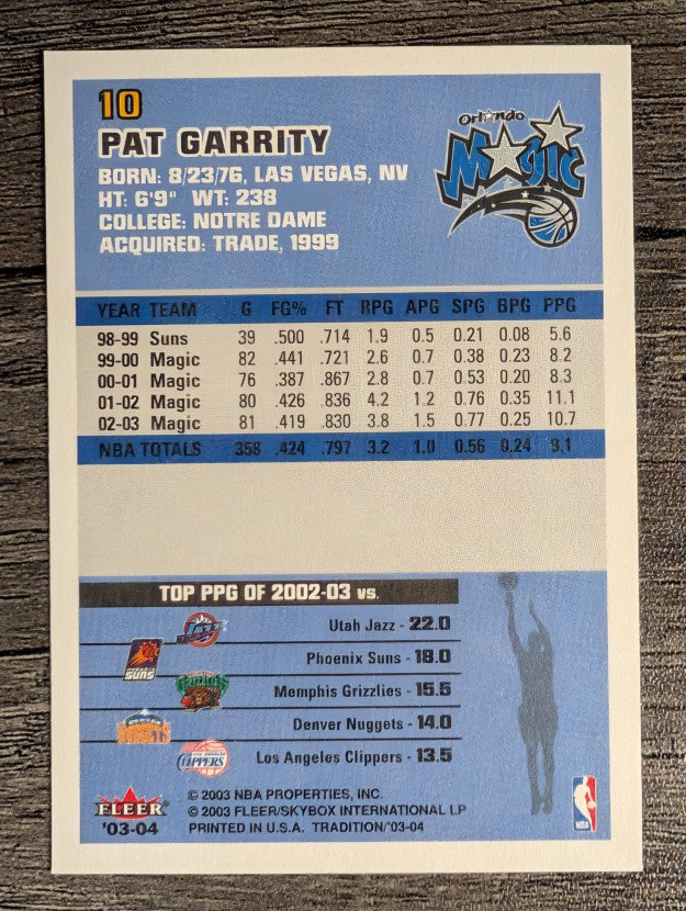 2003-04 Fleer Tradition #10 Pat Garrity