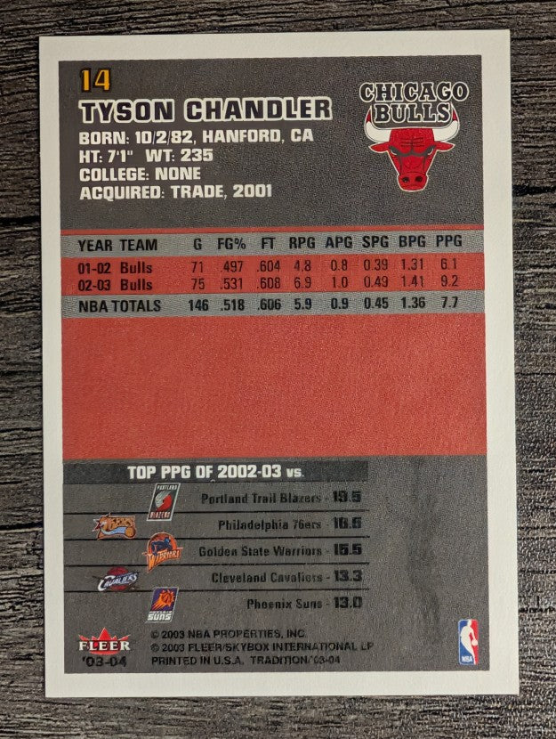 2003-04 Fleer Tradition #14 Tyson Chandler