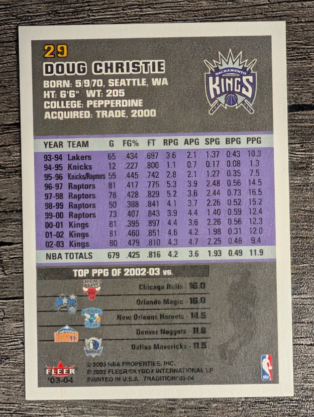2003-04 Fleer Tradition #29 Doug Christie
