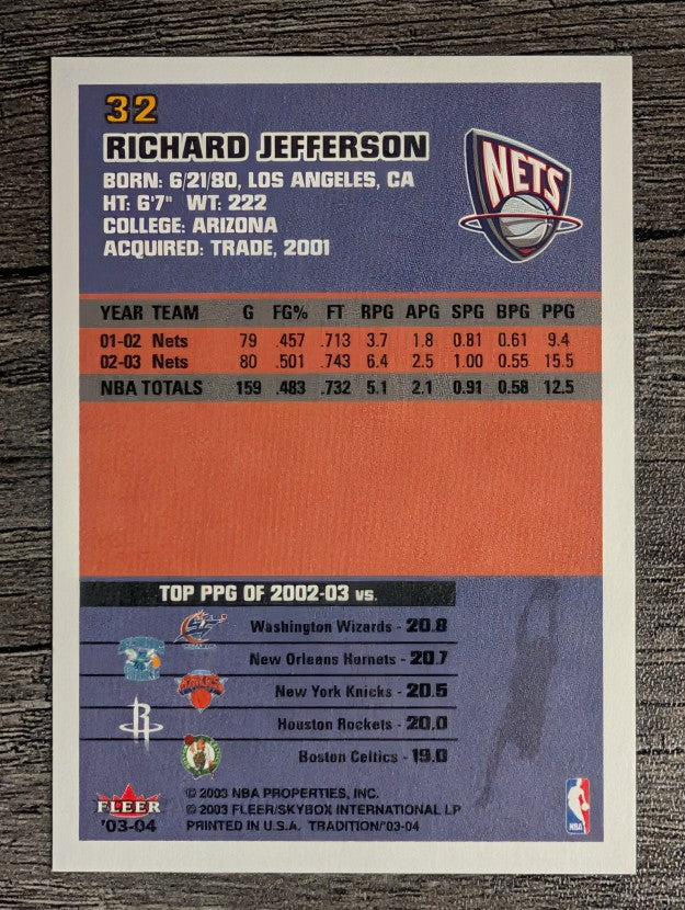 2003-04 Fleer Tradition #32 Richard Jefferson