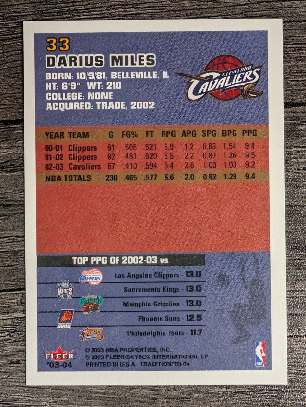 2003-04 Fleer Tradition #33 Darius Miles