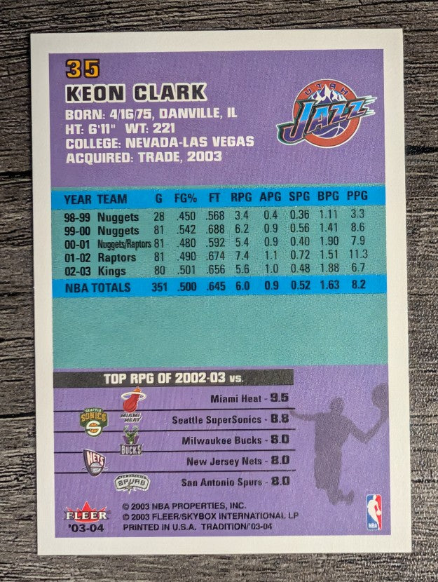 2003-04 Fleer Tradition #35 Keon Clark