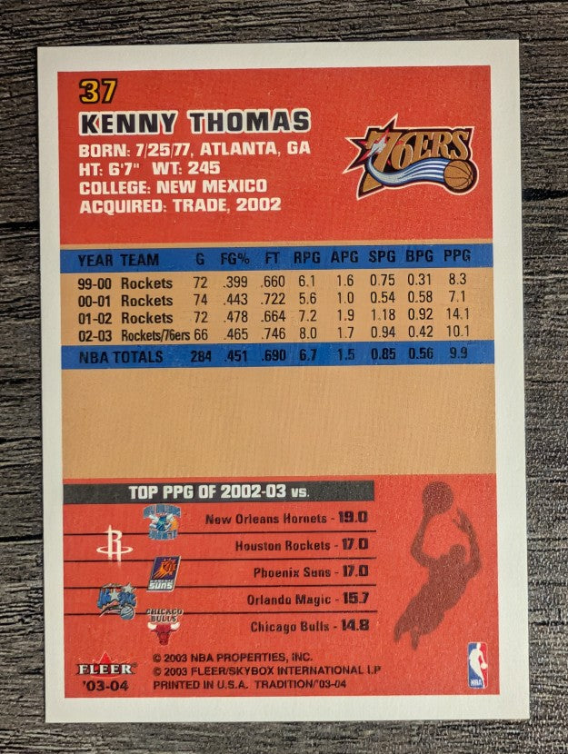 2003-04 Fleer Tradition #37 Kenny Thomas