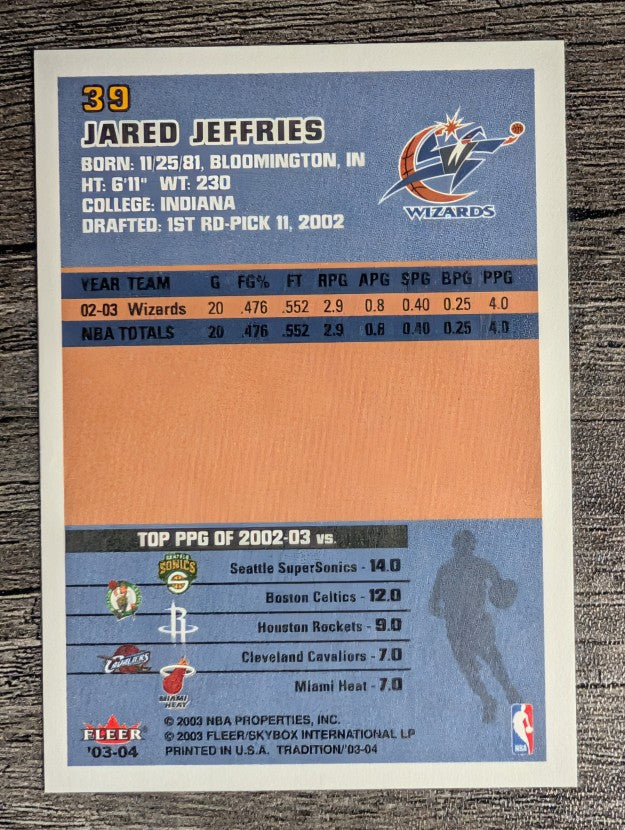 2003-04 Fleer Tradition #39 Jared Jeffries