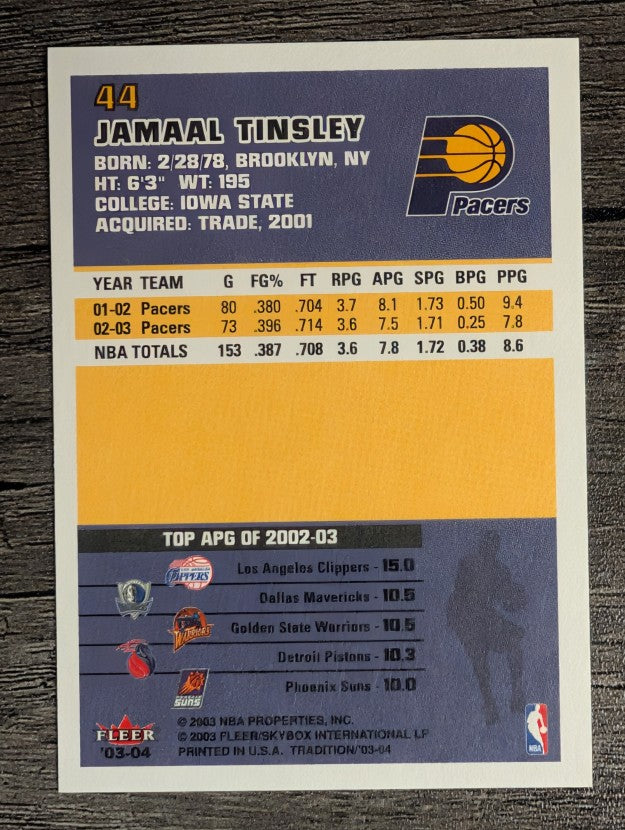 2003-04 Fleer Tradition #44 Jamaal Tinsley