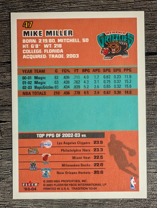 2003-04 Fleer Tradition #47 Mike Miller