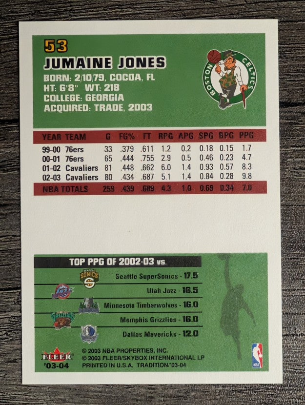 2003-04 Fleer Tradition #53 Jumaine Jones