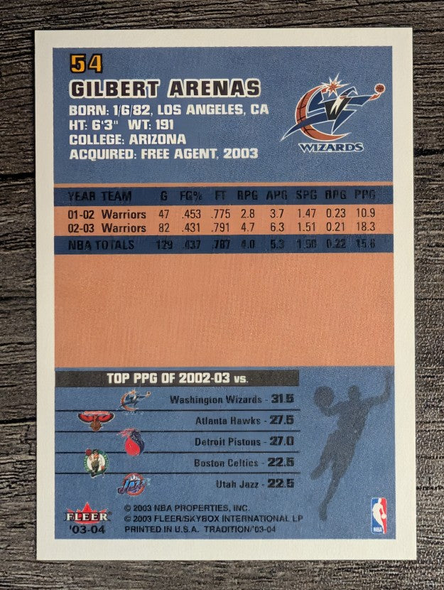 2003-04 Fleer Tradition #54 Gilbert Arenas