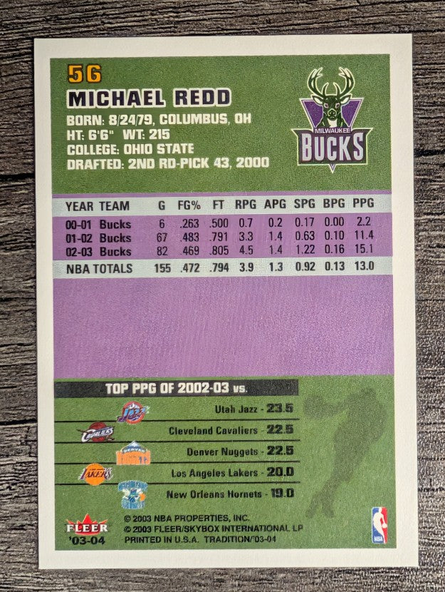 2003-04 Fleer Tradition #56 Michael Redd