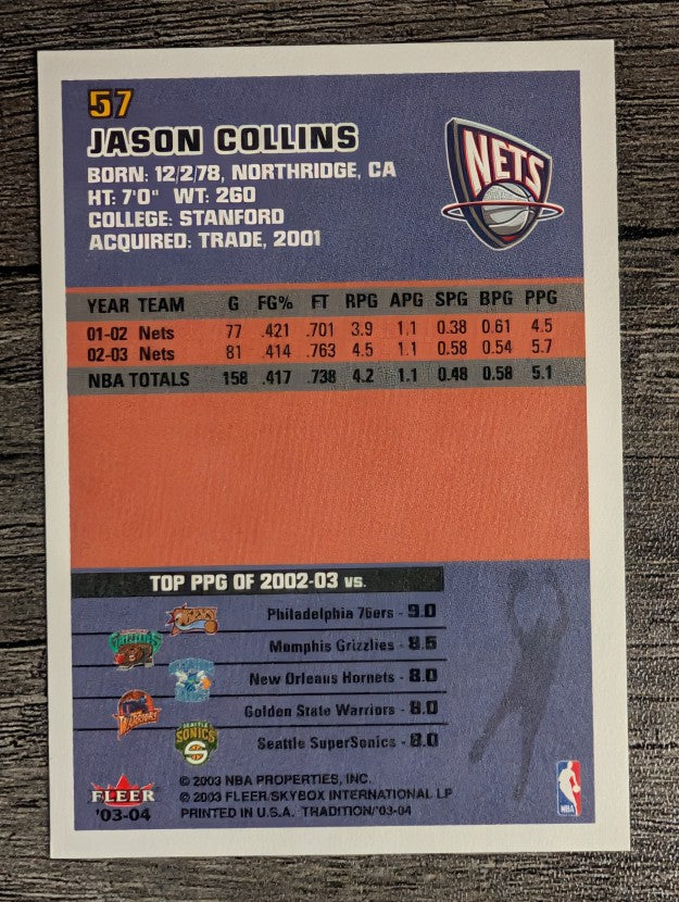 2003-04 Fleer Tradition #57 Jason Collins