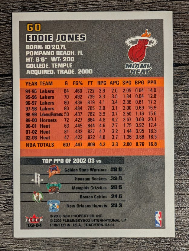 2003-04 Fleer Tradition #60 Eddie Jones
