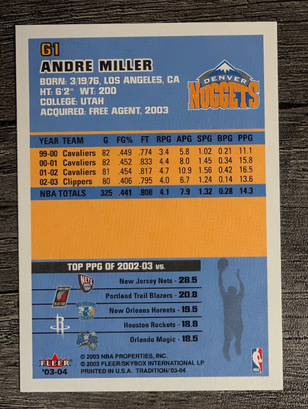2003-04 Fleer Tradition #61 Andre Miller