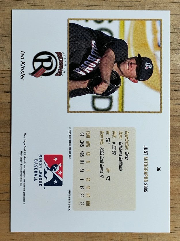 2005 Just Autographs #36 Ian Kinsler