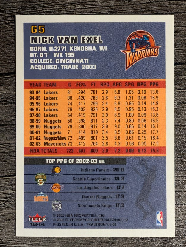 2003-04 Fleer Tradition #65 Nick Van Exel